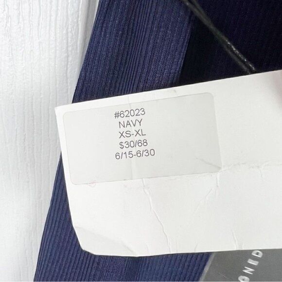 Anthropologie Callahan Ribbed Sleeveless Button Front Mira Top Navy Blue S NWT - Picture 6 of 8